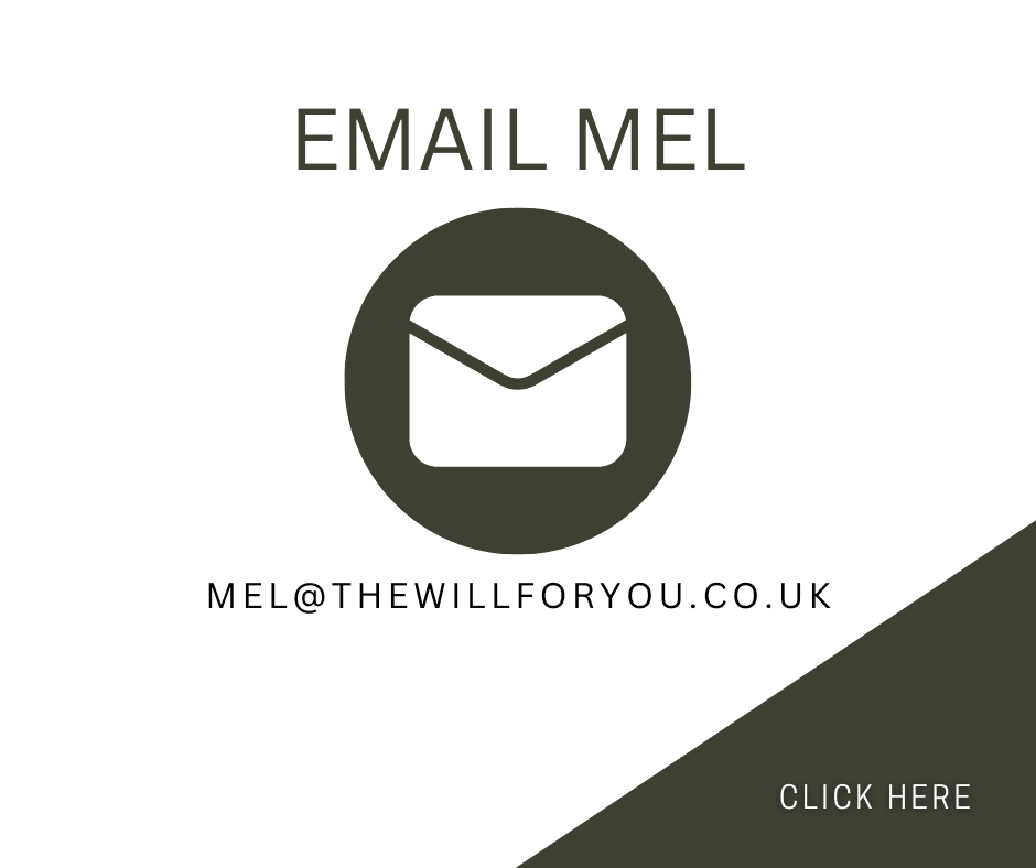 Email The Will For You: email:mel@thewillforyou.co.uk